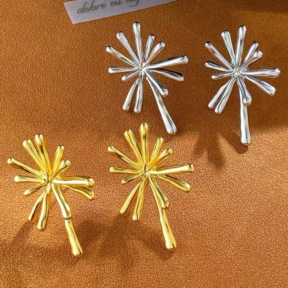 Irregular fireworks earrings